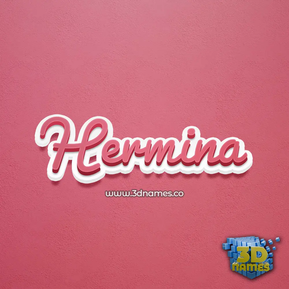 hermina in Red Scribble style - 3D name wallpaper