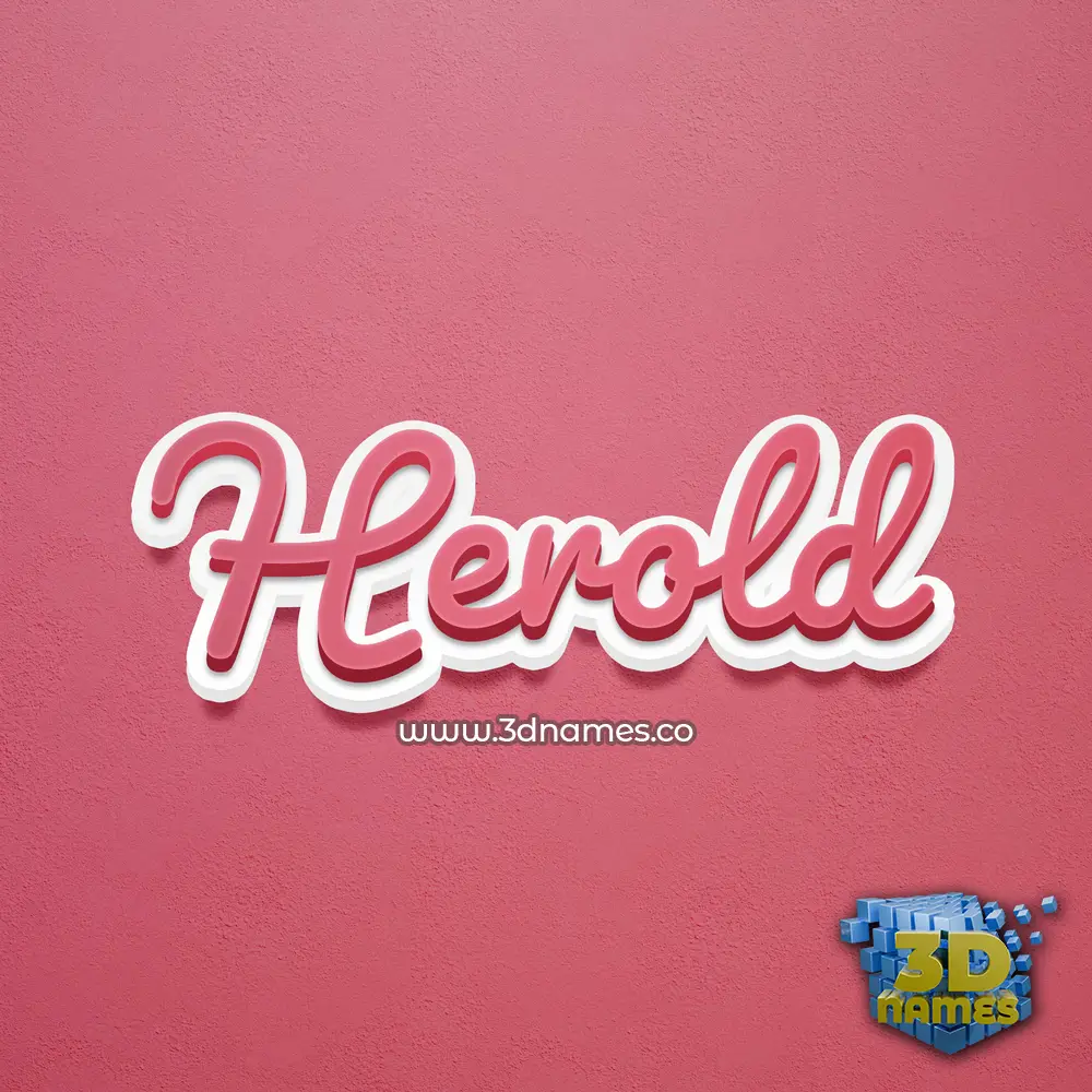 herold in Red Scribble style - 3D name wallpaper