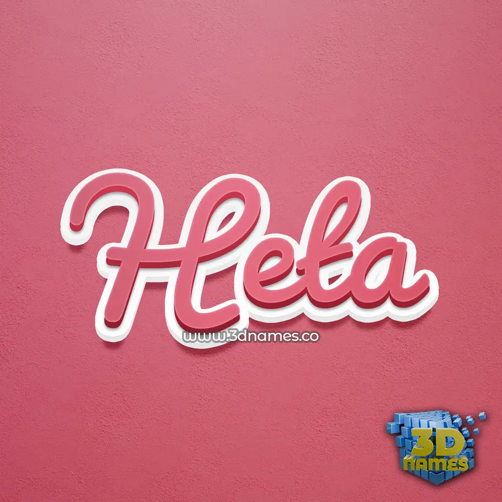 heta in Red Scribble style - 3D name wallpaper