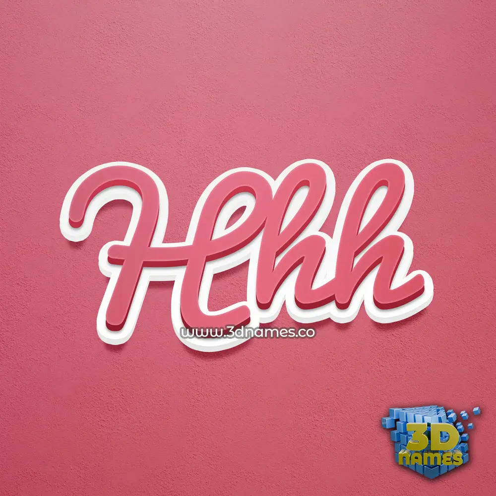 hhh in Red Scribble style - 3D name wallpaper hhh in Red Scribble style - 3D name wallpaper
