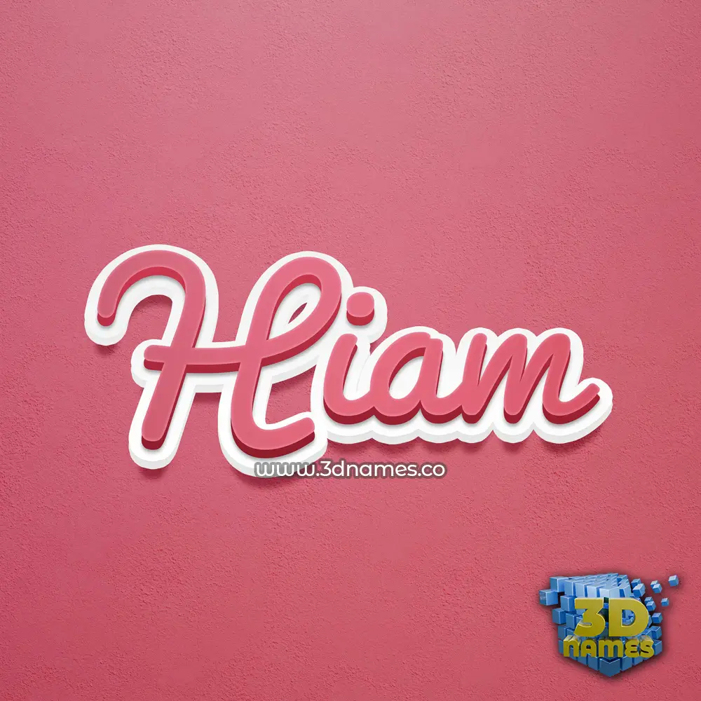 hiam in Red Scribble style - 3D name wallpaper hiam in Red Scribble style - 3D name wallpaper