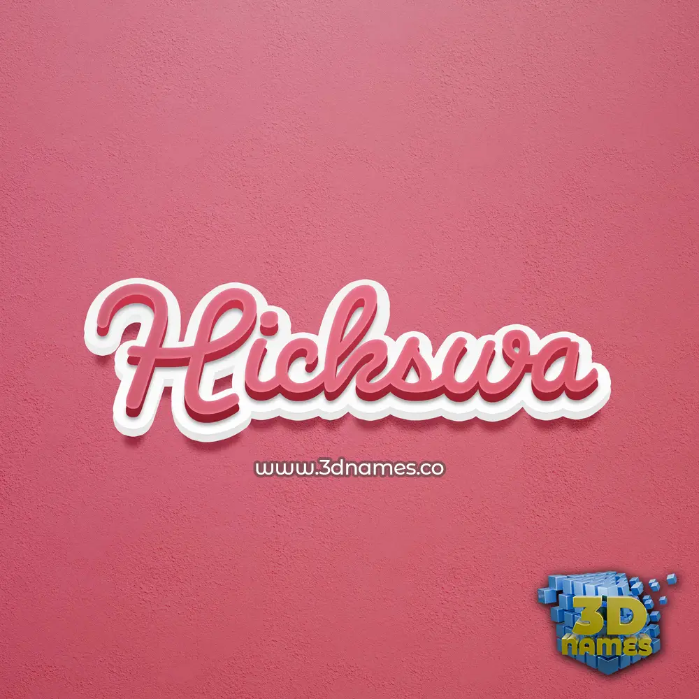 hickswa in Red Scribble style - 3D name wallpaper hickswa in Red Scribble style - 3D name wallpaper