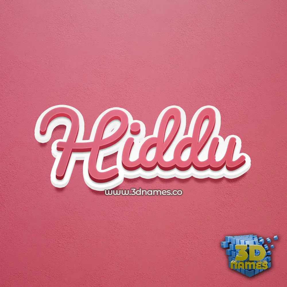 hiddu in Red Scribble style - 3D name wallpaper hiddu in Red Scribble style - 3D name wallpaper