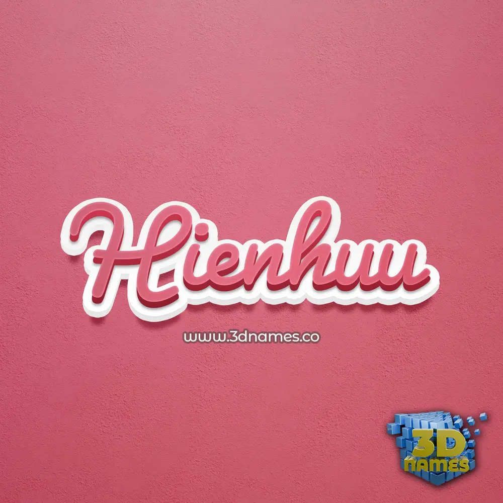 hienhuu in Red Scribble style - 3D name wallpaper hienhuu in Red Scribble style - 3D name wallpaper