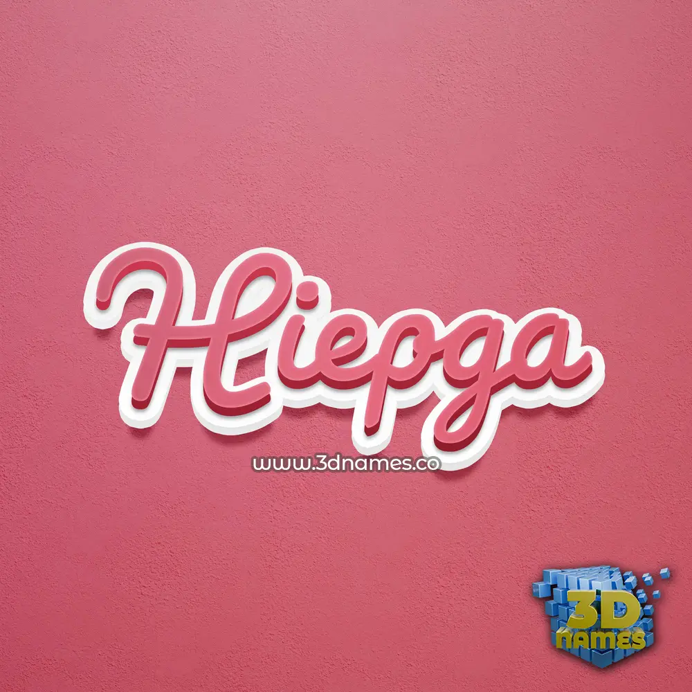 hiepga in Red Scribble style - 3D name wallpaper