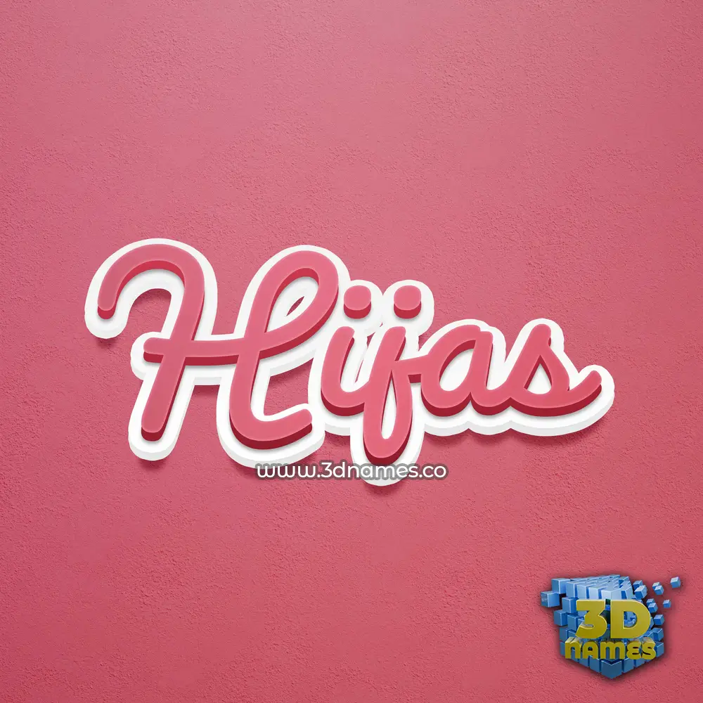 hijas in Red Scribble style - 3D name wallpaper hijas in Red Scribble style - 3D name wallpaper