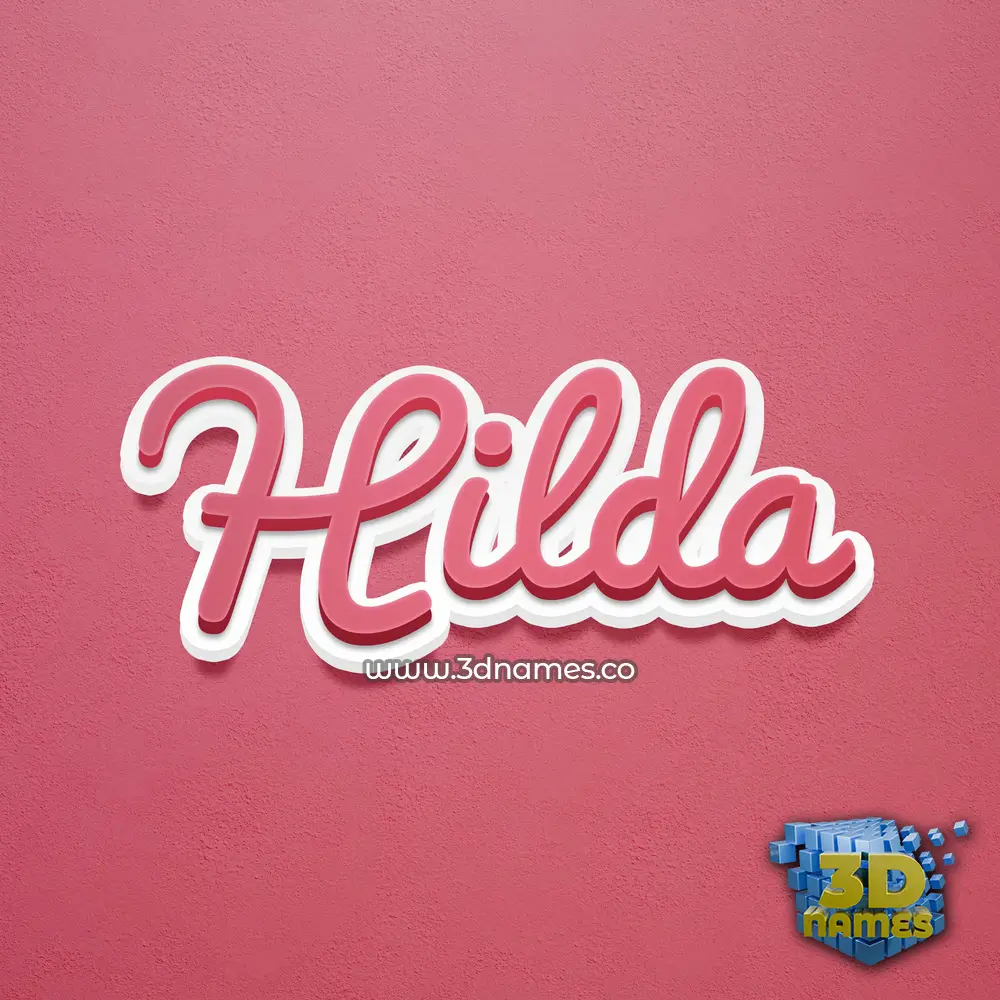 hilda in Red Scribble style - 3D name wallpaper