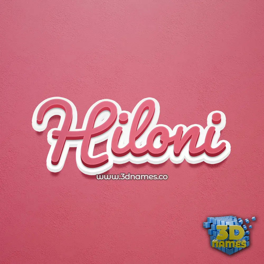 hiloni in Red Scribble style - 3D name wallpaper hiloni in Red Scribble style - 3D name wallpaper