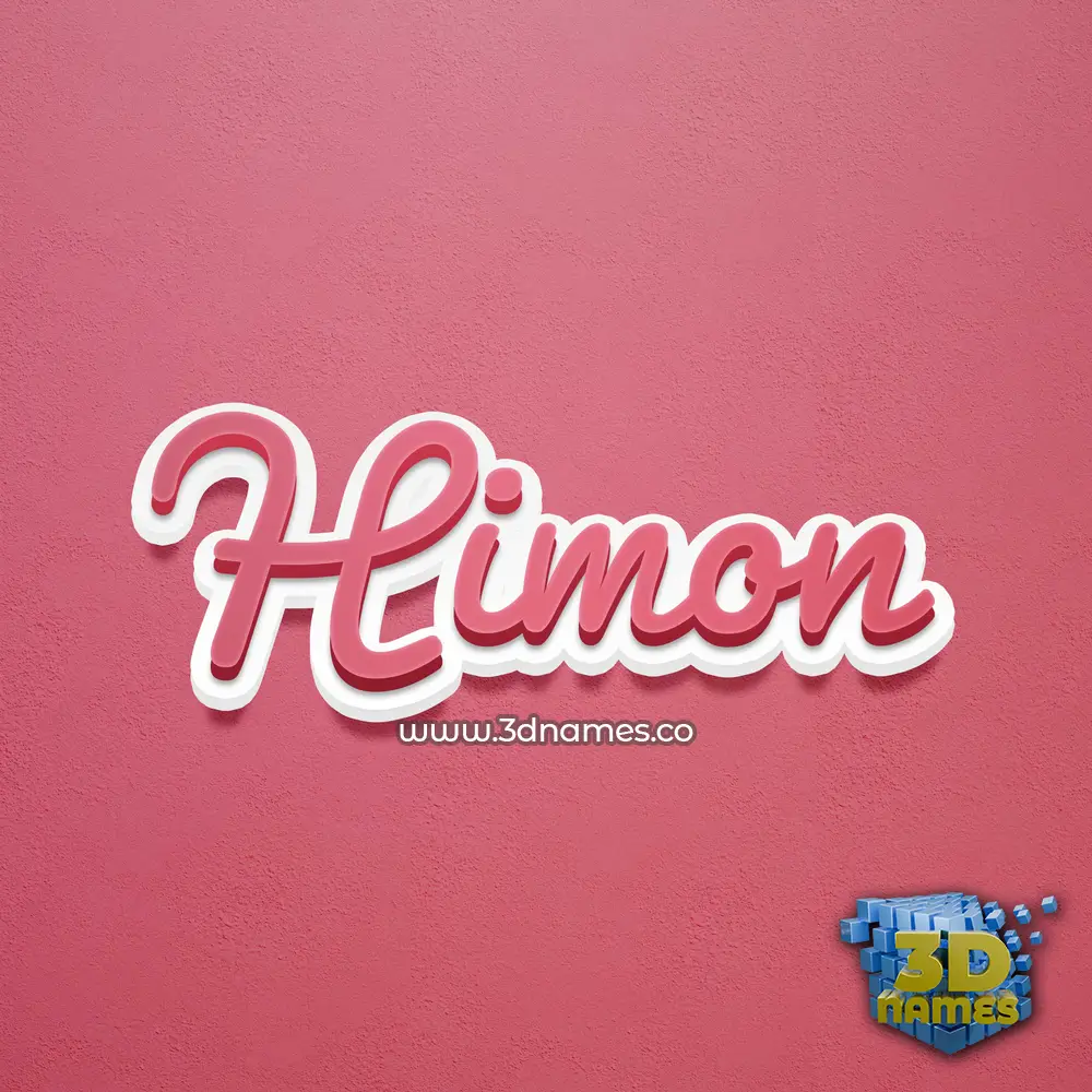 himon in Red Scribble style - 3D name wallpaper