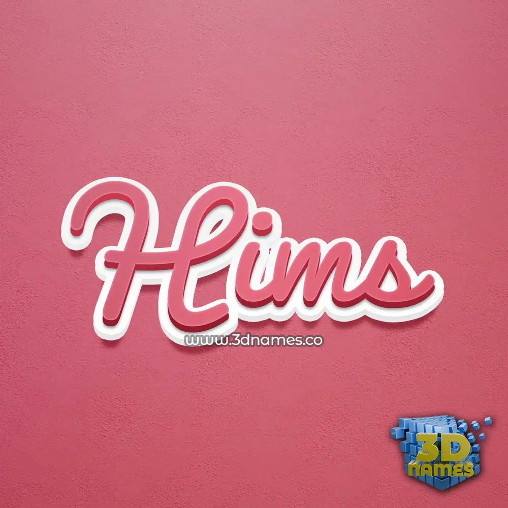 hims in Red Scribble style - 3D name wallpaper hims in Red Scribble style - 3D name wallpaper