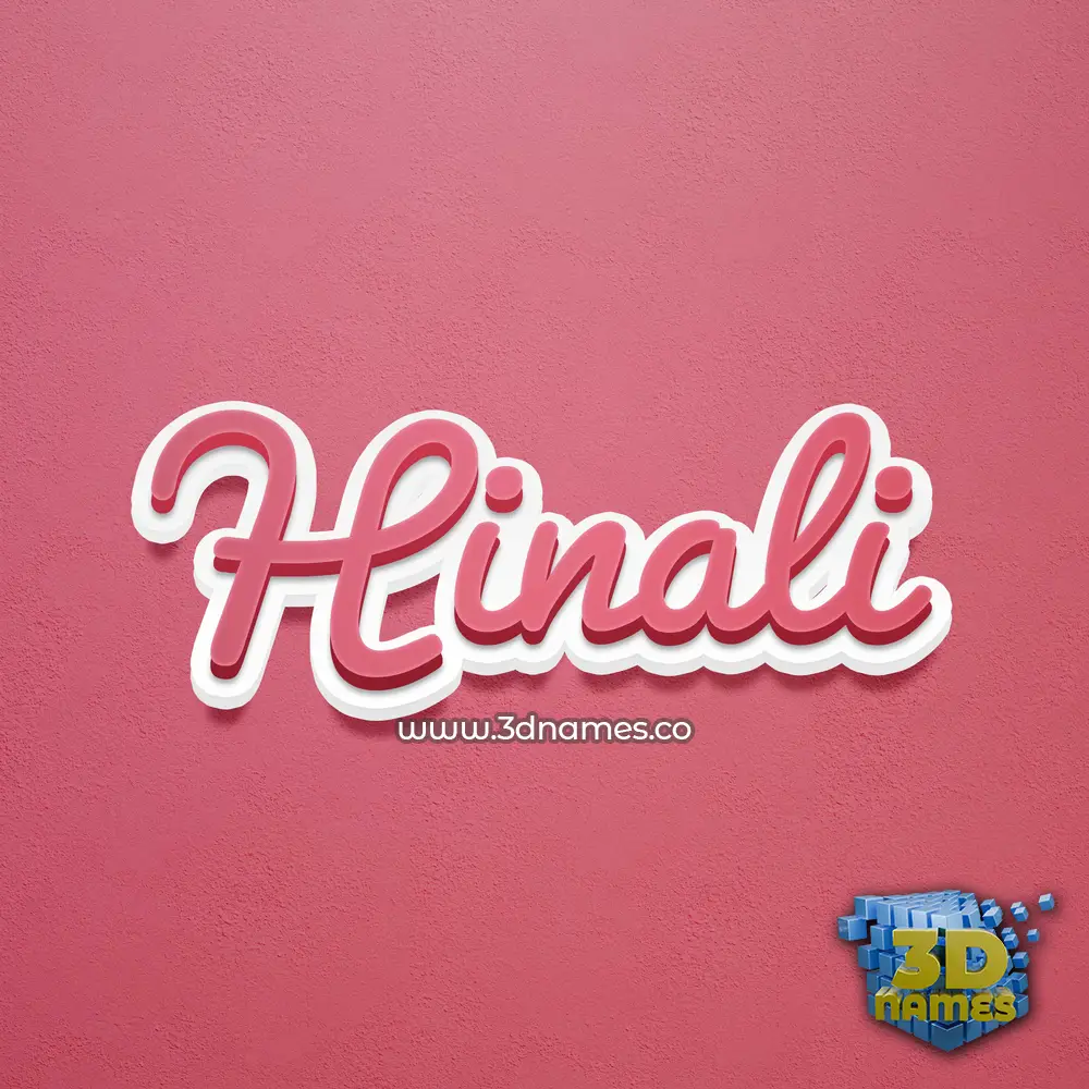 hinali in Red Scribble style - 3D name wallpaper hinali in Red Scribble style - 3D name wallpaper