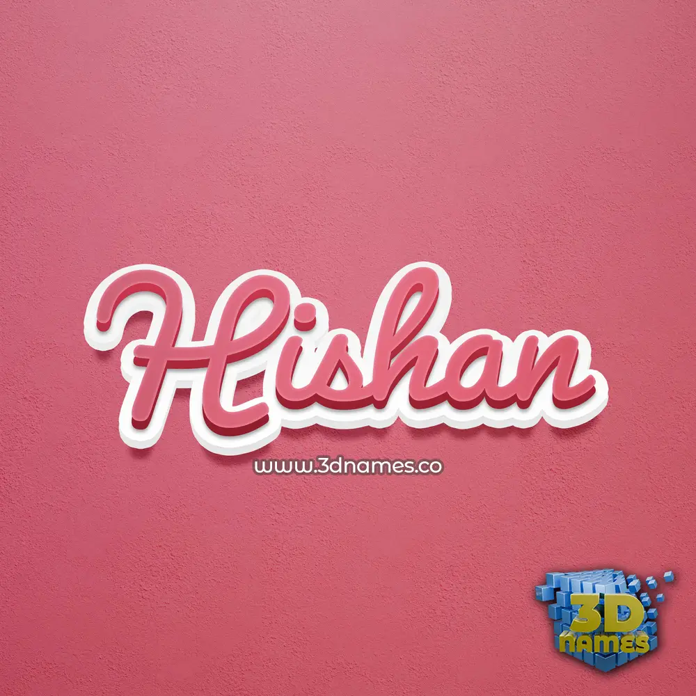 hishan in Red Scribble style - 3D name wallpaper hishan in Red Scribble style - 3D name wallpaper
