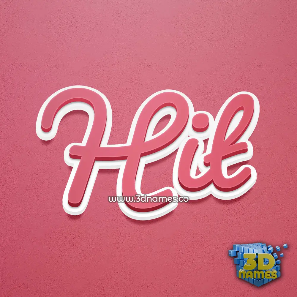 hit in Red Scribble style - 3D name wallpaper