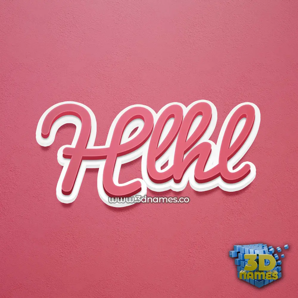 hlhl in Red Scribble style - 3D name wallpaper hlhl in Red Scribble style - 3D name wallpaper