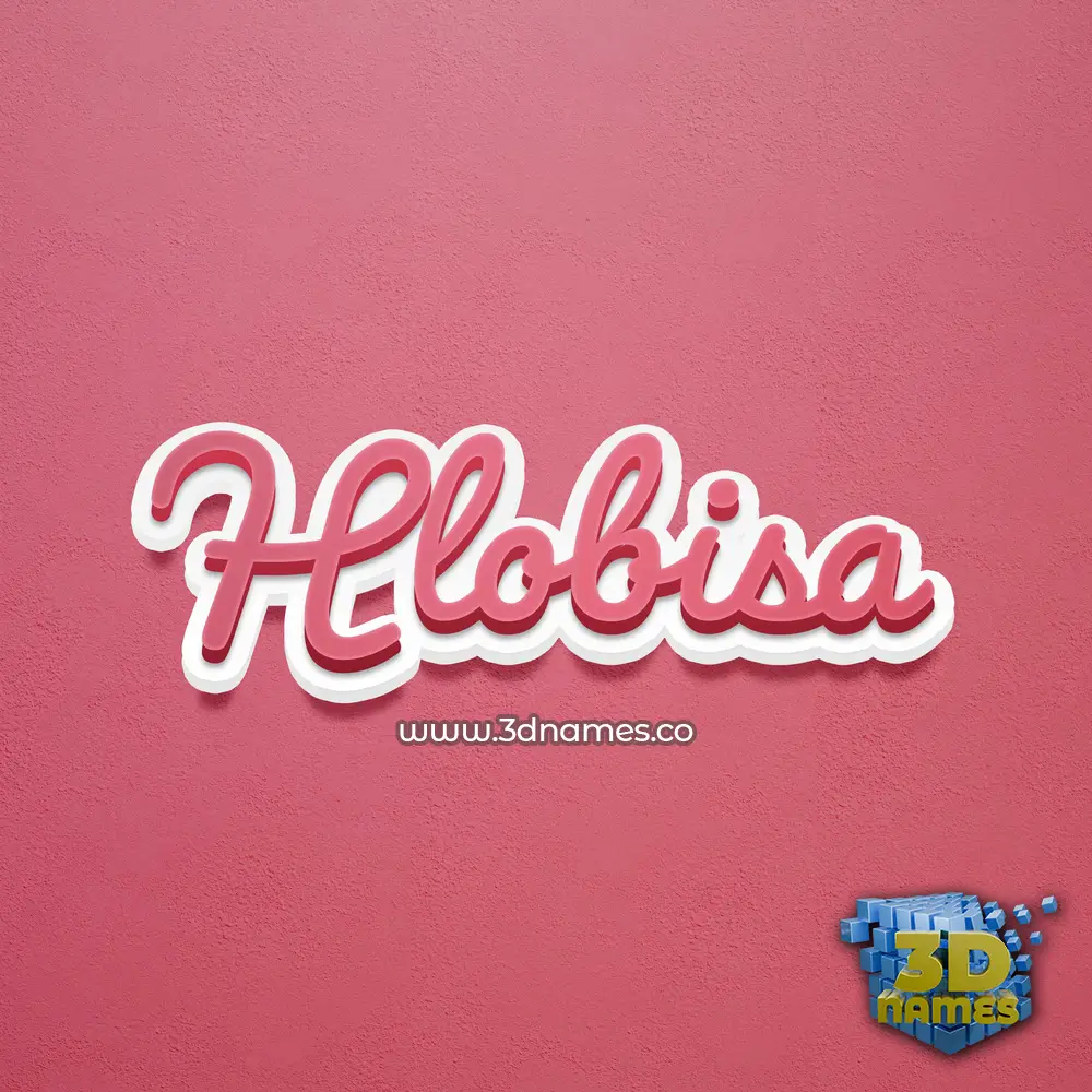 hlobisa in Red Scribble style - 3D name wallpaper hlobisa in Red Scribble style - 3D name wallpaper