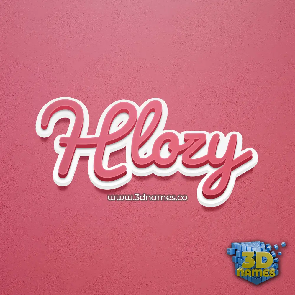hlozy in Red Scribble style - 3D name wallpaper