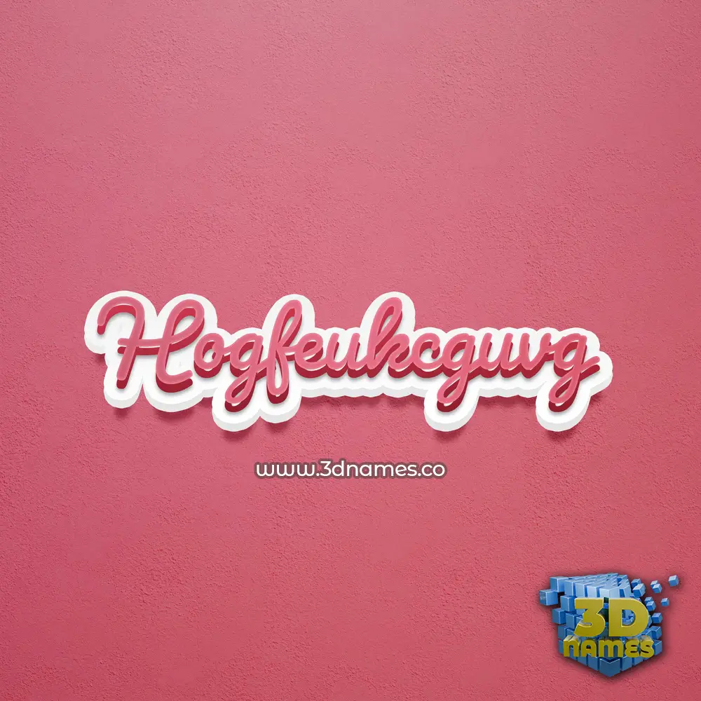 hogfeukcguvg in Red Scribble style - 3D name wallpaper