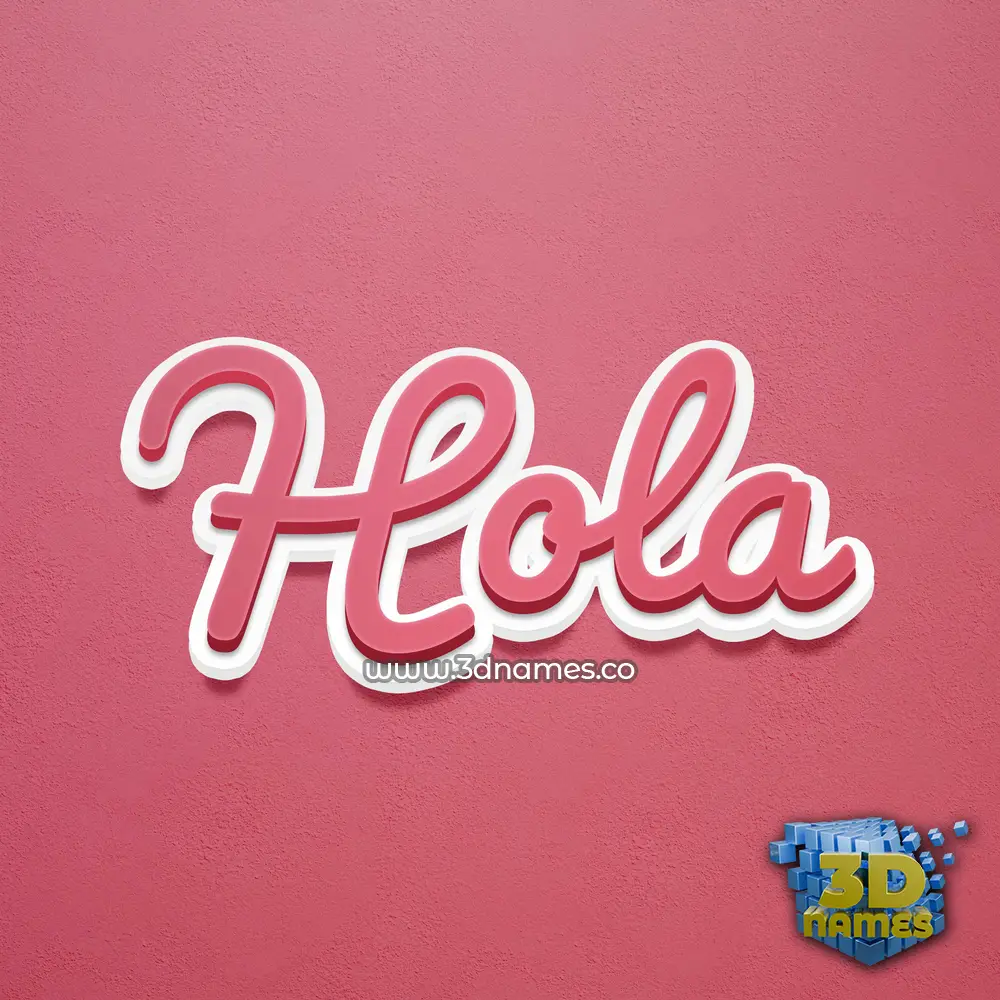 hola in Red Scribble style - 3D name wallpaper hola in Red Scribble style - 3D name wallpaper
