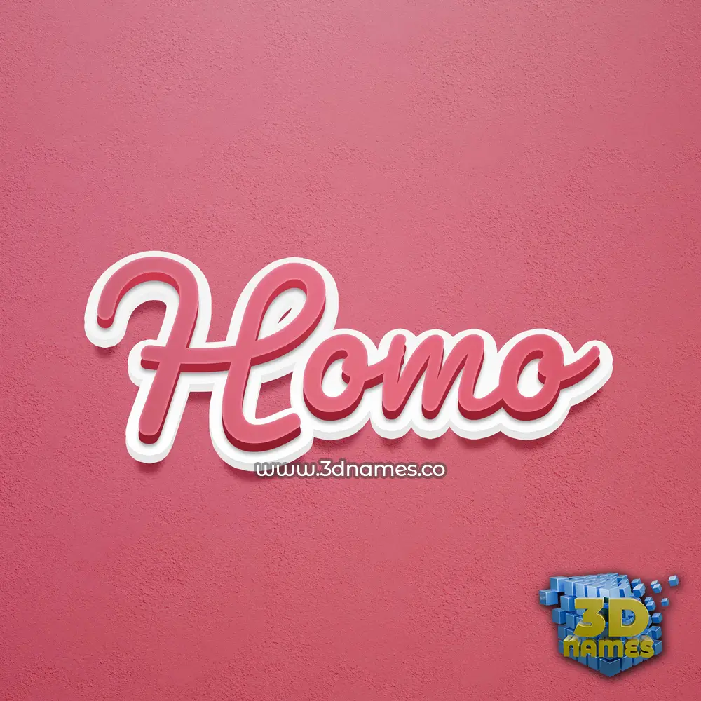 homo in Red Scribble style - 3D name wallpaper homo in Red Scribble style - 3D name wallpaper