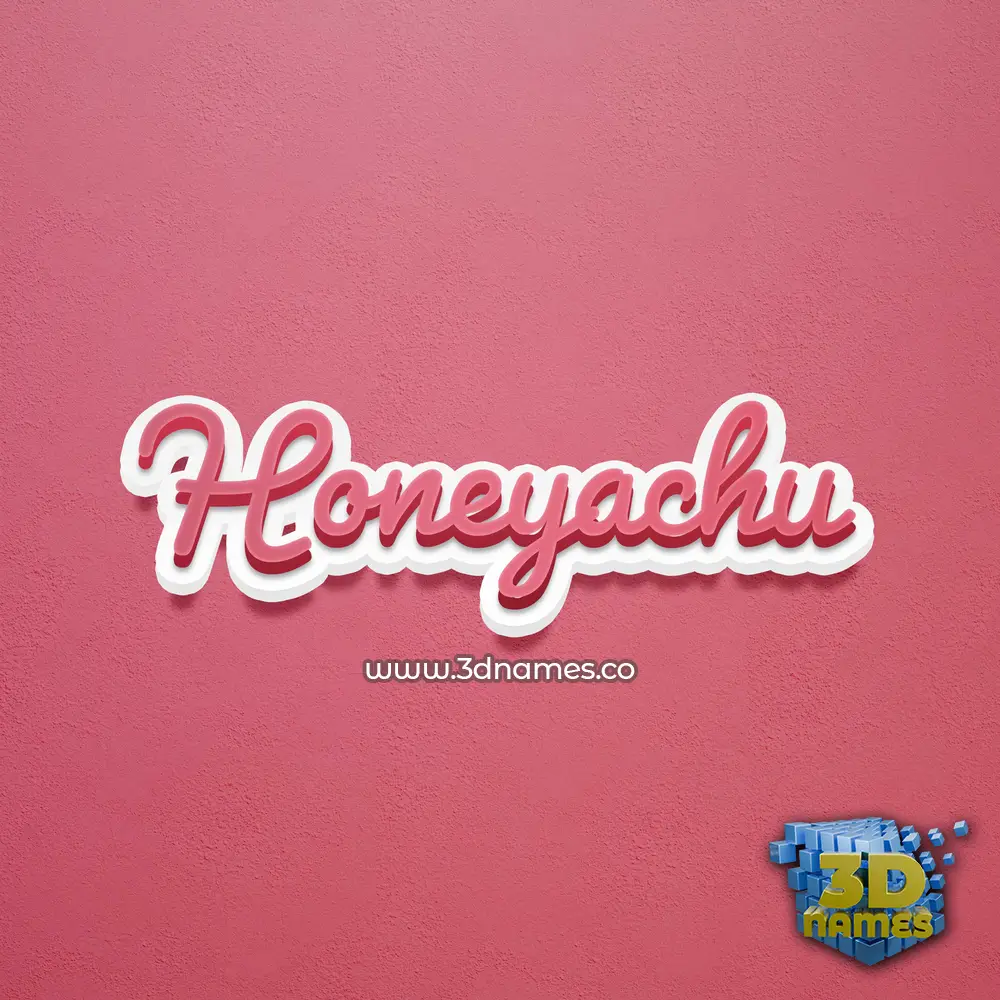 honeyachu in Red Scribble style - 3D name wallpaper honeyachu in Red Scribble style - 3D name wallpaper