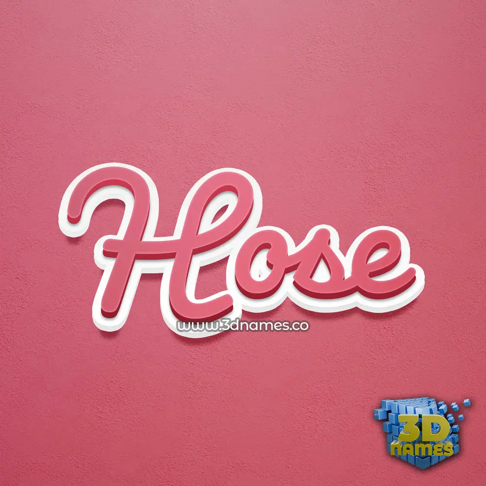 hose in Red Scribble style - 3D name wallpaper hose in Red Scribble style - 3D name wallpaper