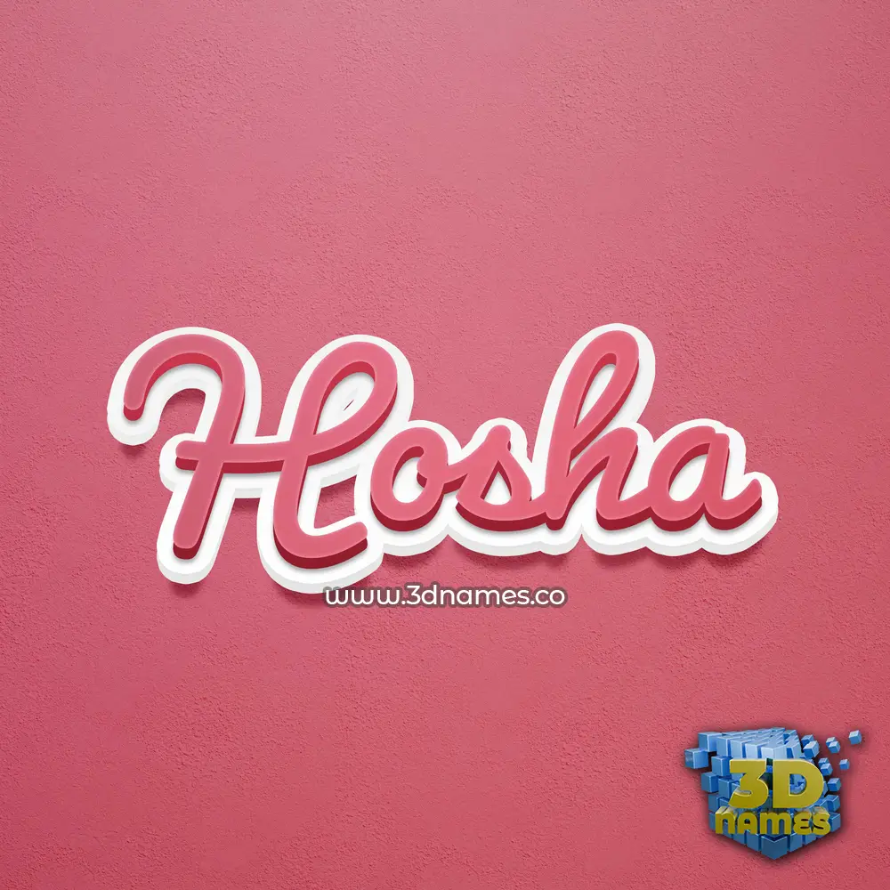 hosha in Red Scribble style - 3D name wallpaper hosha in Red Scribble style - 3D name wallpaper