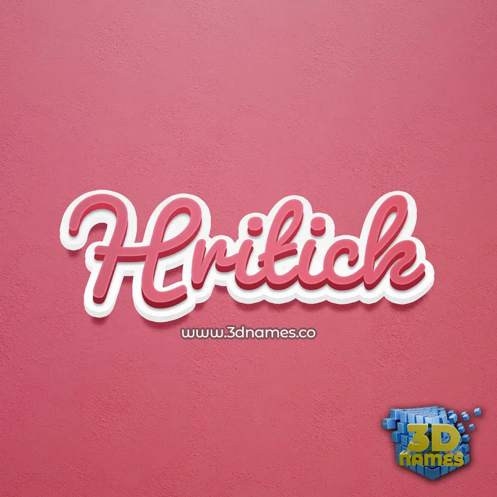 hritick in Red Scribble style - 3D name wallpaper hritick in Red Scribble style - 3D name wallpaper