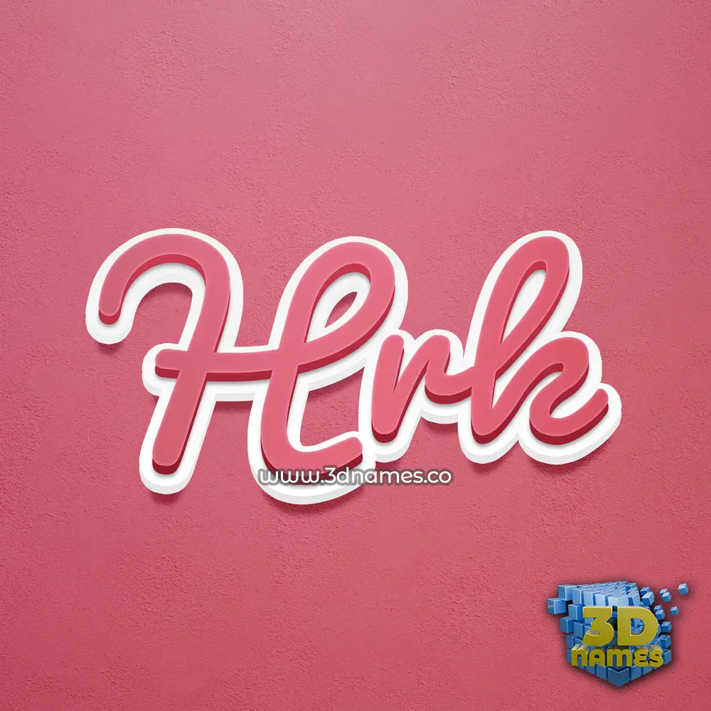 hrk in Red Scribble style - 3D name wallpaper hrk in Red Scribble style - 3D name wallpaper