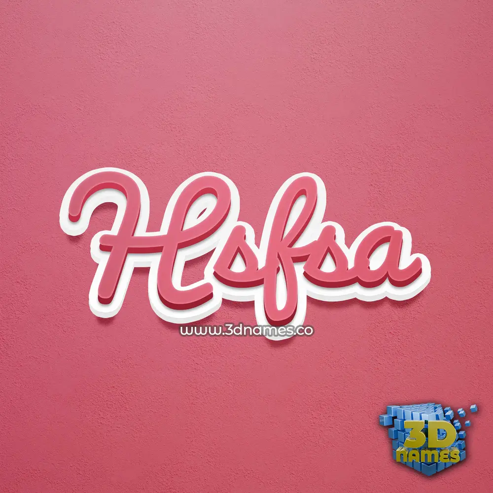 hsfsa in Red Scribble style - 3D name wallpaper hsfsa in Red Scribble style - 3D name wallpaper