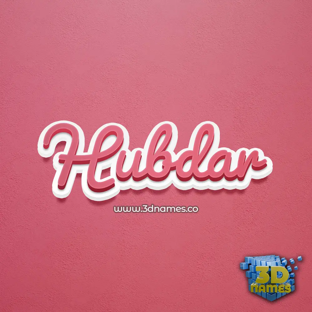 hubdar in Red Scribble style - 3D name wallpaper hubdar in Red Scribble style - 3D name wallpaper