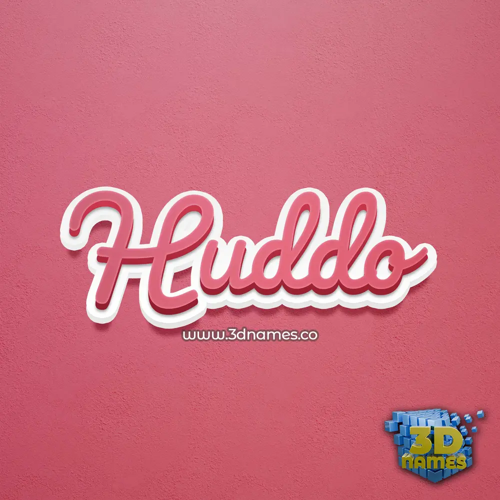 huddo in Red Scribble style - 3D name wallpaper huddo in Red Scribble style - 3D name wallpaper