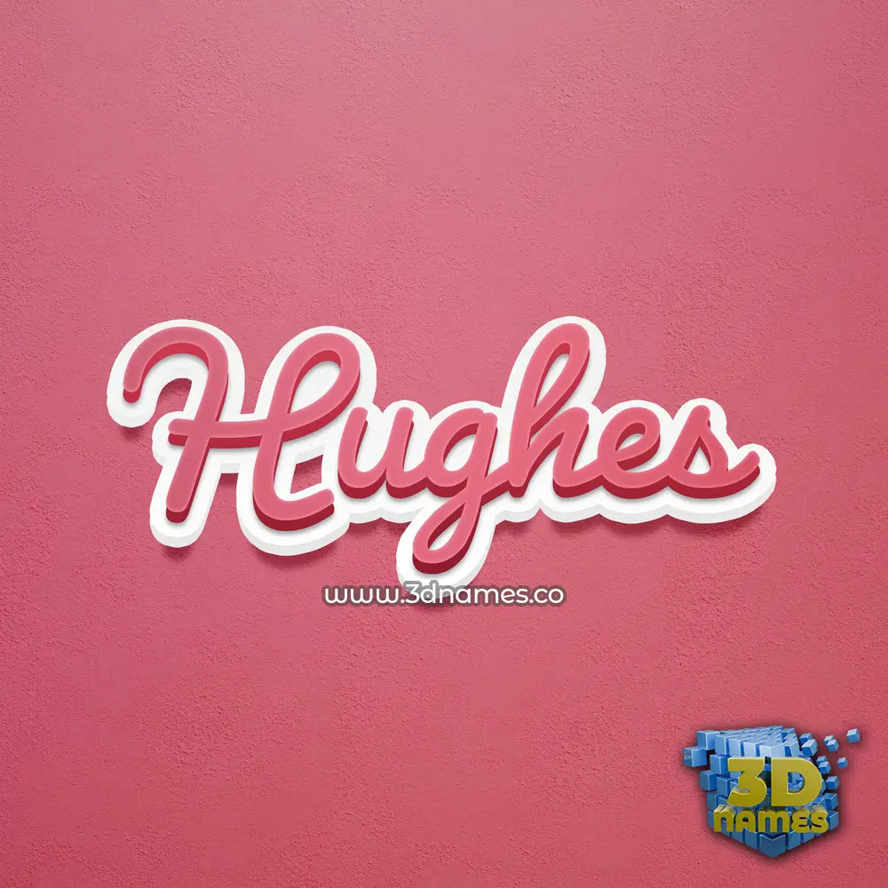 hughes in Red Scribble style - 3D name wallpaper hughes in Red Scribble style - 3D name wallpaper