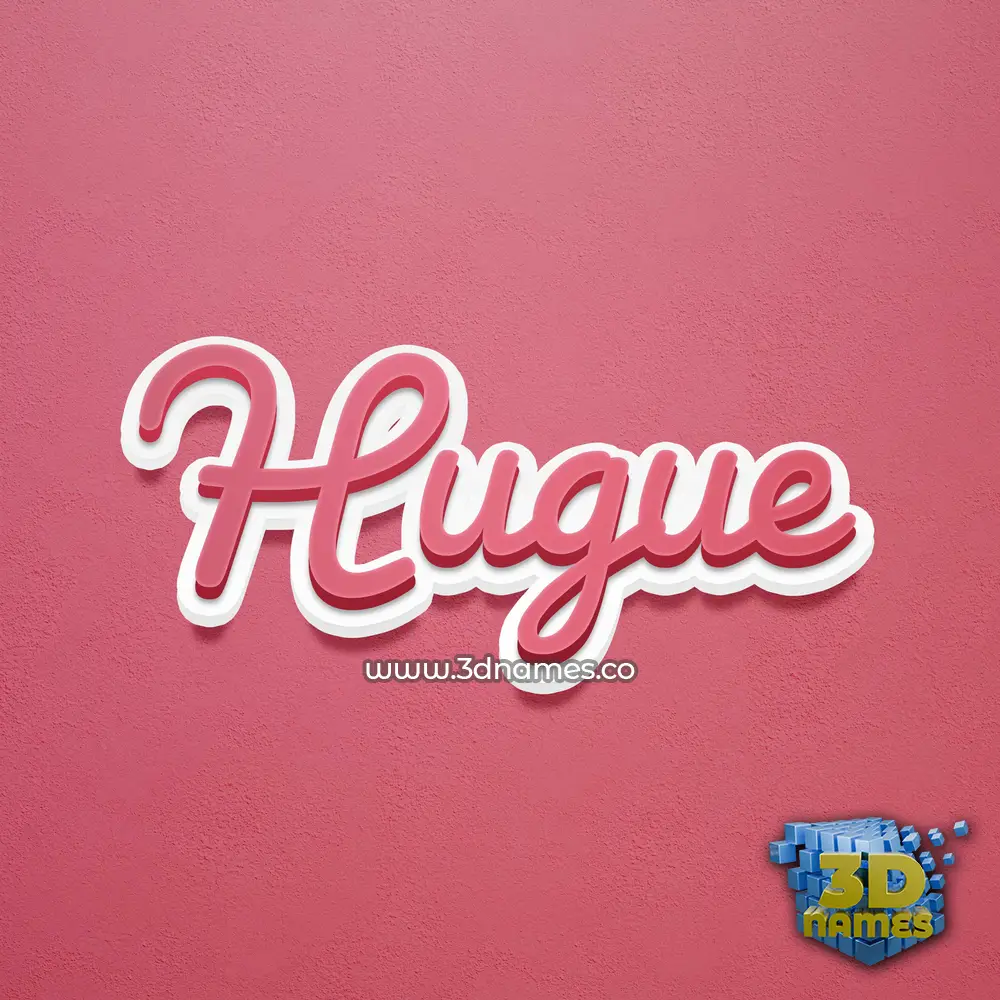 hugue in Red Scribble style - 3D name wallpaper hugue in Red Scribble style - 3D name wallpaper