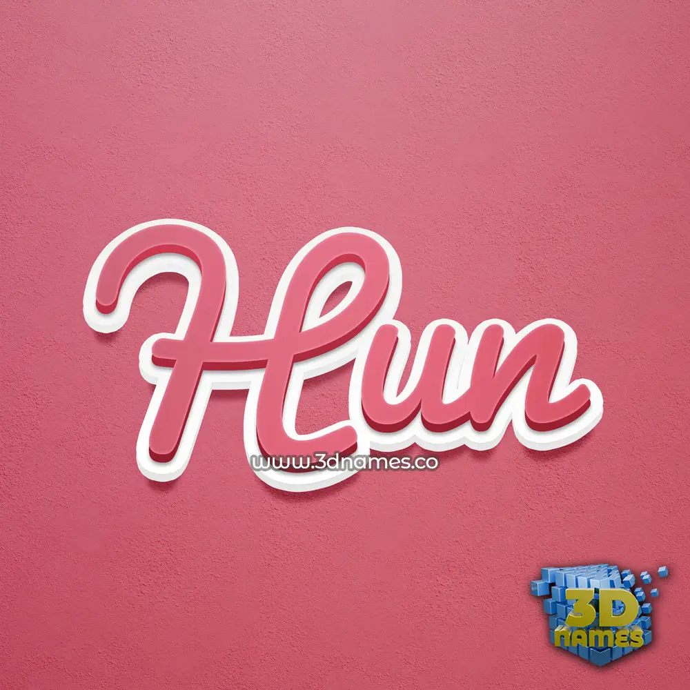 hun in Red Scribble style - 3D name wallpaper hun in Red Scribble style - 3D name wallpaper