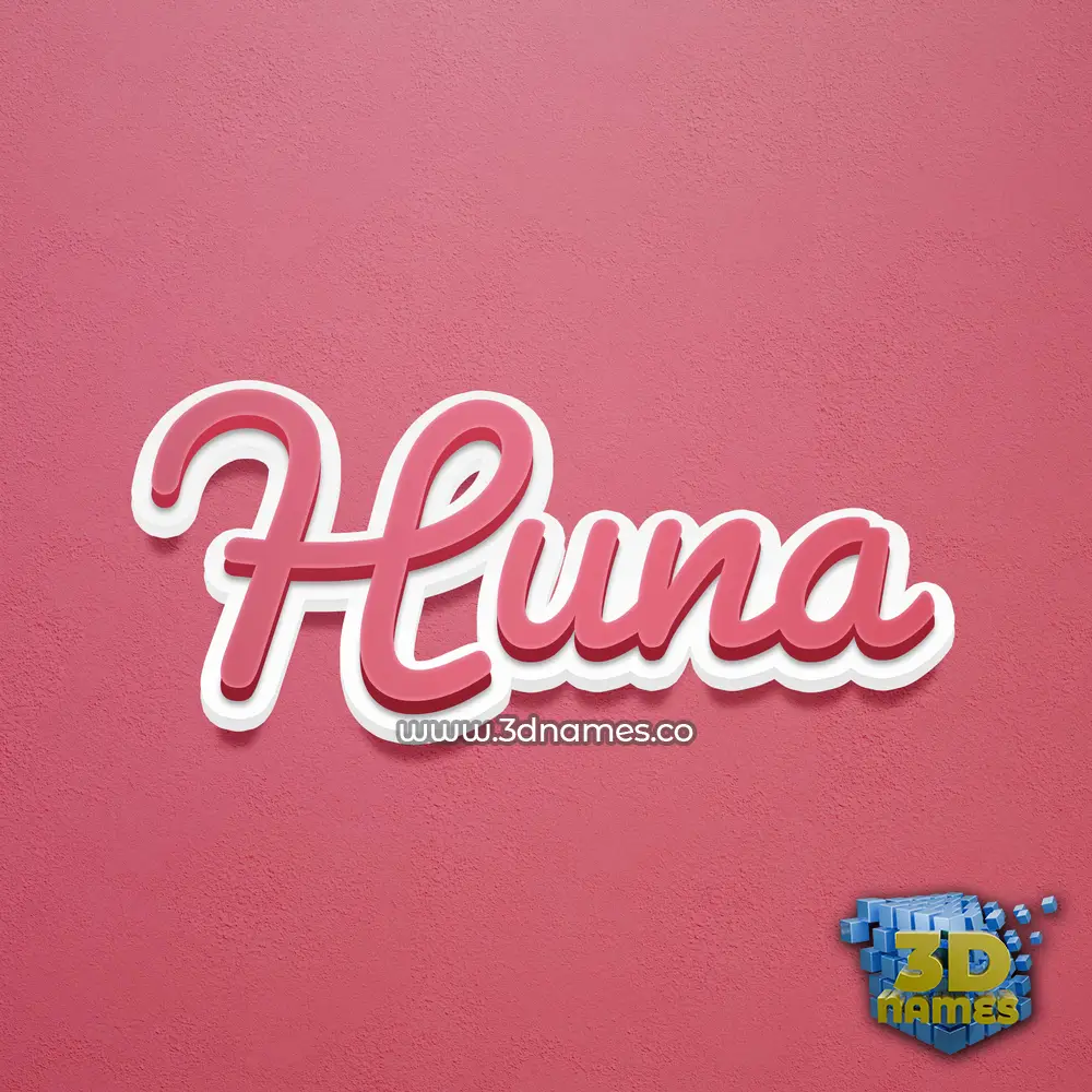 huna in Red Scribble style - 3D name wallpaper huna in Red Scribble style - 3D name wallpaper