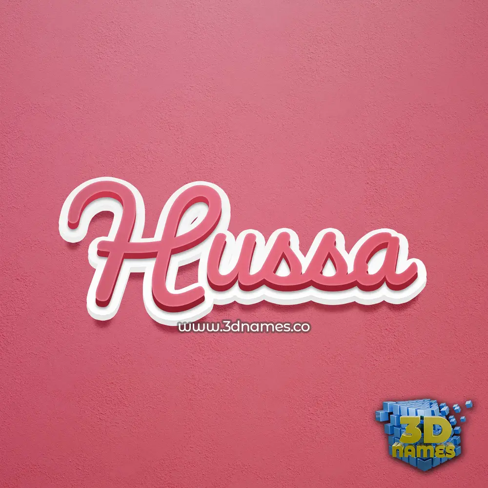 hussa in Red Scribble style - 3D name wallpaper hussa in Red Scribble style - 3D name wallpaper