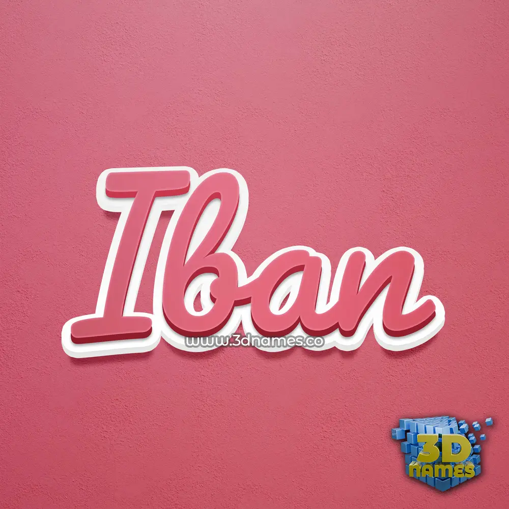 iban in Red Scribble style - 3D name wallpaper iban in Red Scribble style - 3D name wallpaper