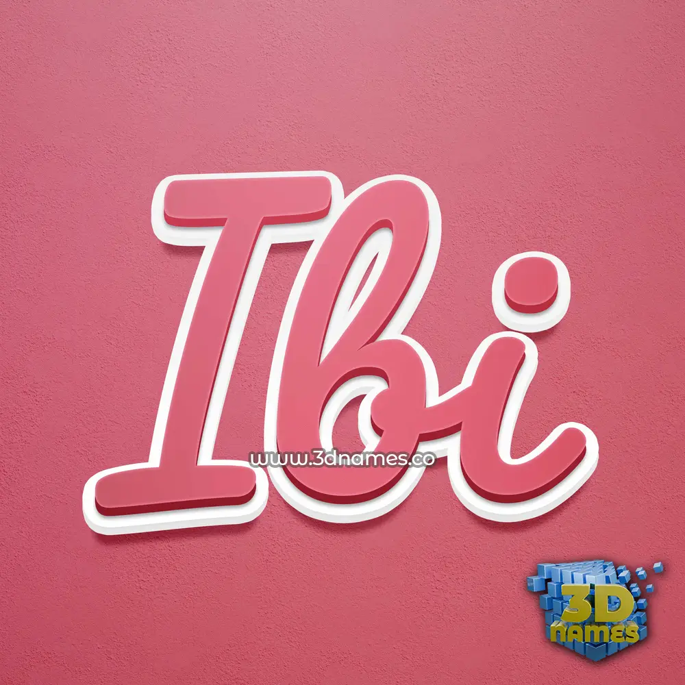 ibi in Red Scribble style - 3D name wallpaper ibi in Red Scribble style - 3D name wallpaper