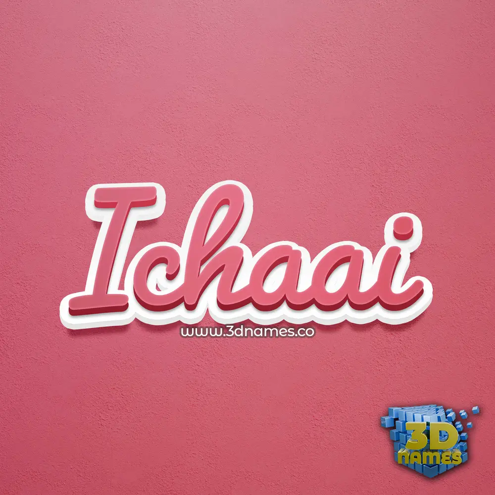ichaai in Red Scribble style - 3D name wallpaper ichaai in Red Scribble style - 3D name wallpaper