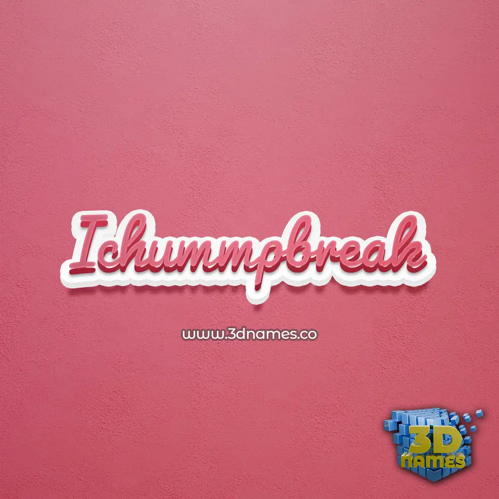 ichummpbreak in Red Scribble style - 3D name wallpaper
