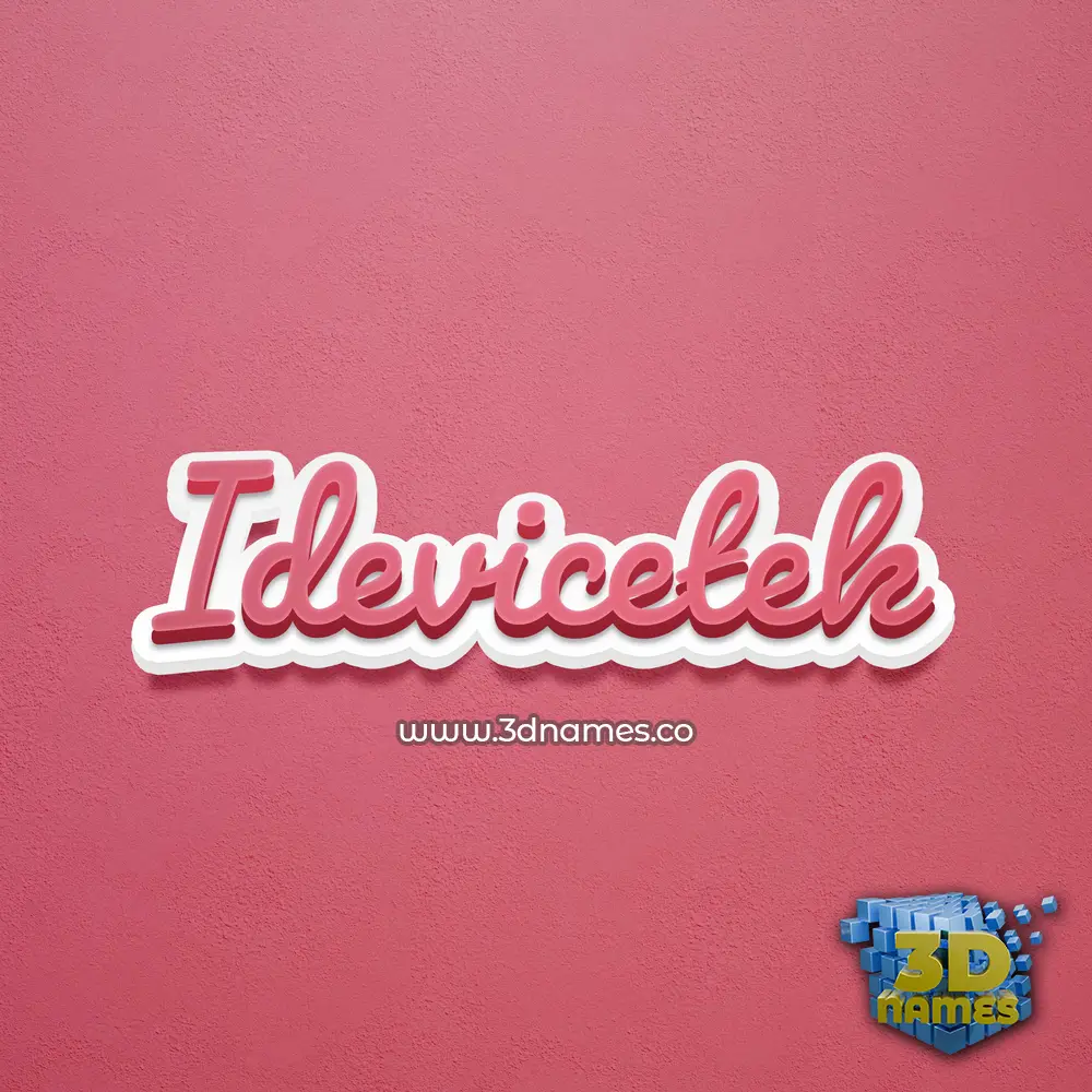 idevicetek in Red Scribble style - 3D name wallpaper idevicetek in Red Scribble style - 3D name wallpaper