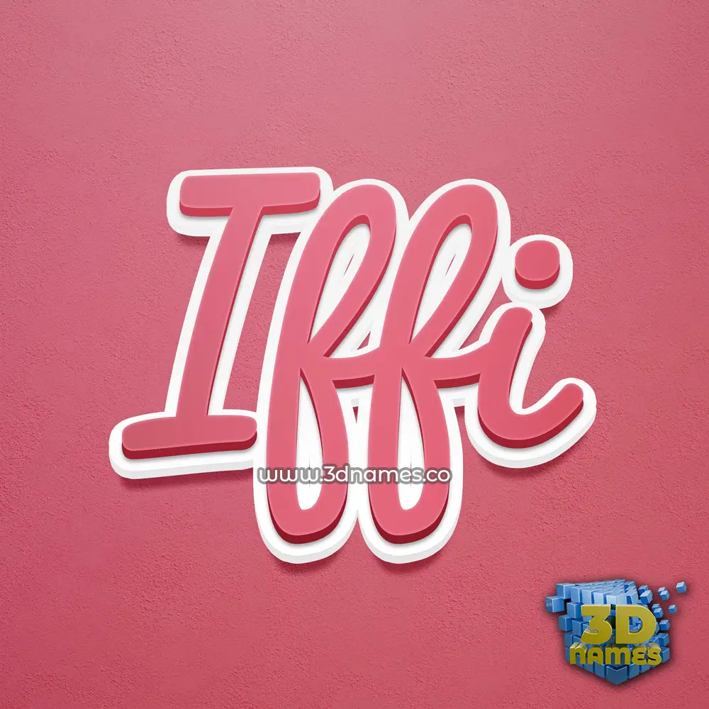iffi in Red Scribble style - 3D name wallpaper iffi in Red Scribble style - 3D name wallpaper