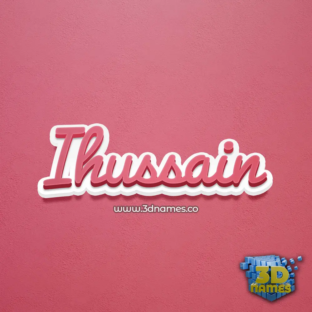 ihussain in Red Scribble style - 3D name wallpaper ihussain in Red Scribble style - 3D name wallpaper