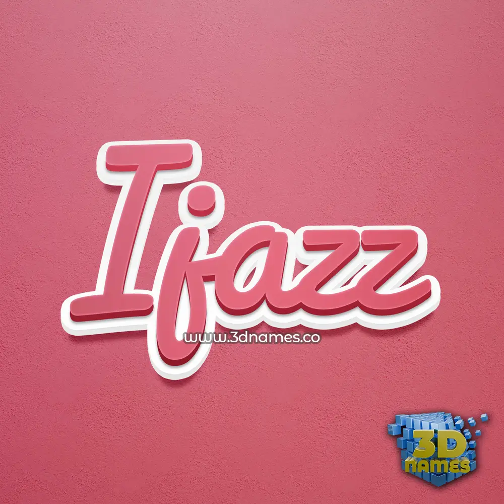 ijazz in Red Scribble style - 3D name wallpaper