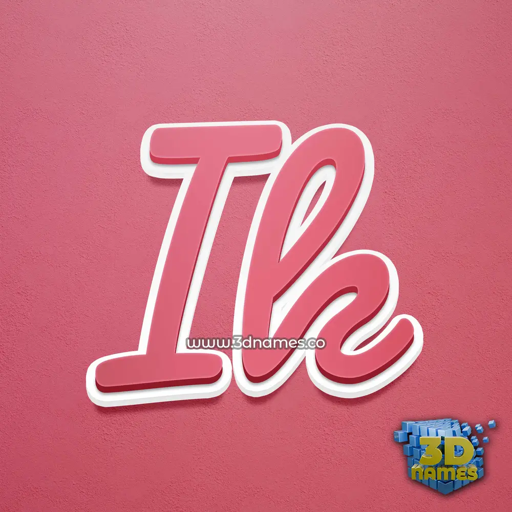 ik in Red Scribble style - 3D name wallpaper ik in Red Scribble style - 3D name wallpaper