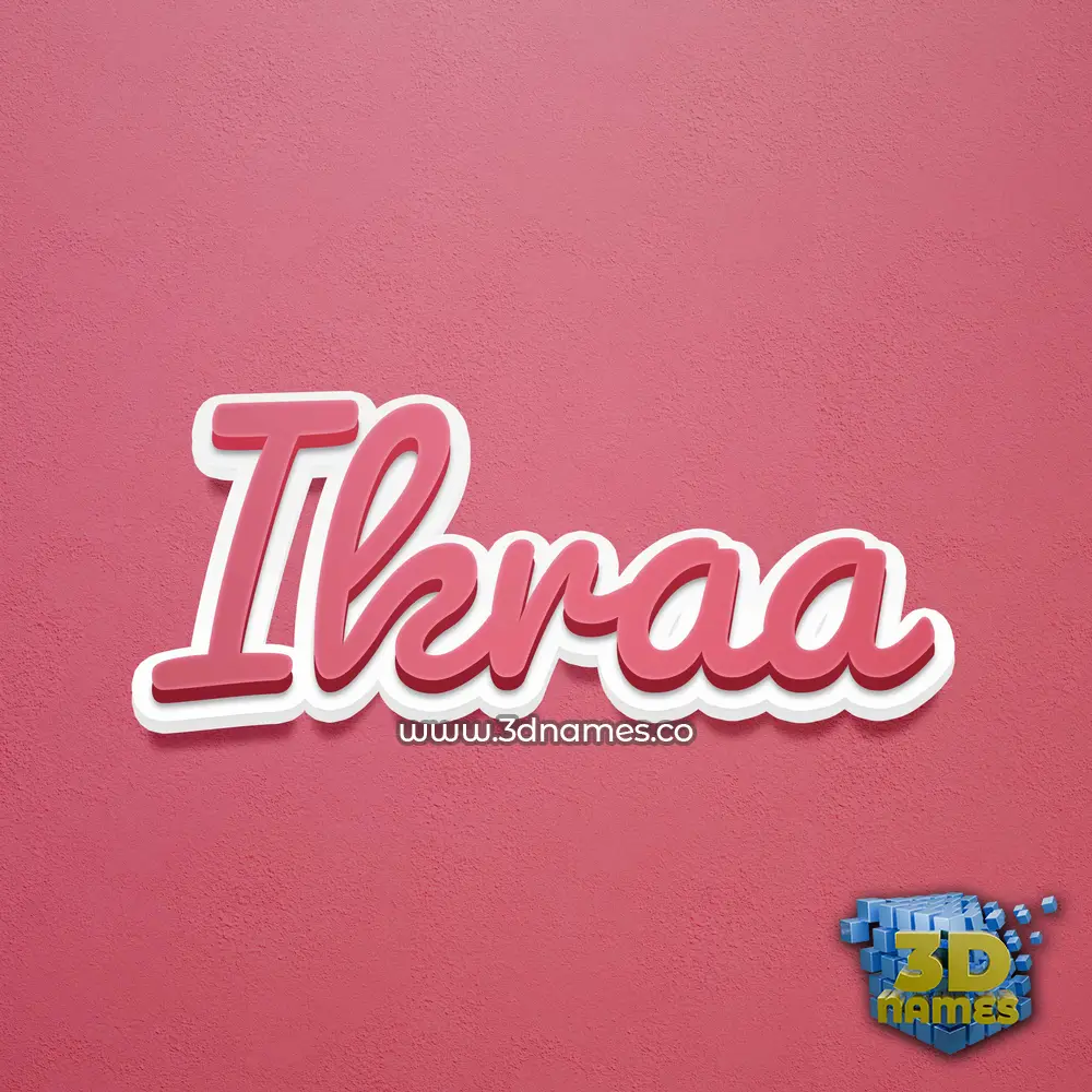 ikraa in Red Scribble style - 3D name wallpaper ikraa in Red Scribble style - 3D name wallpaper