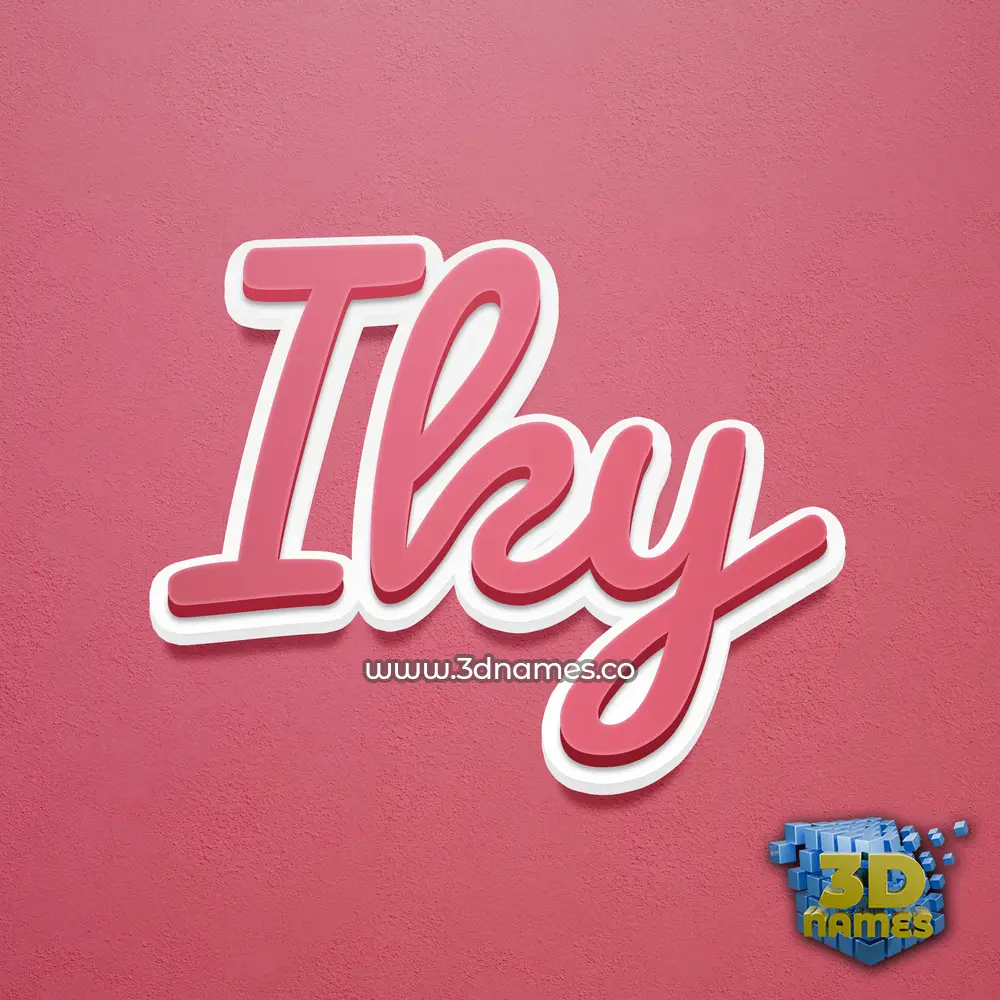 iky in Red Scribble style - 3D name wallpaper iky in Red Scribble style - 3D name wallpaper
