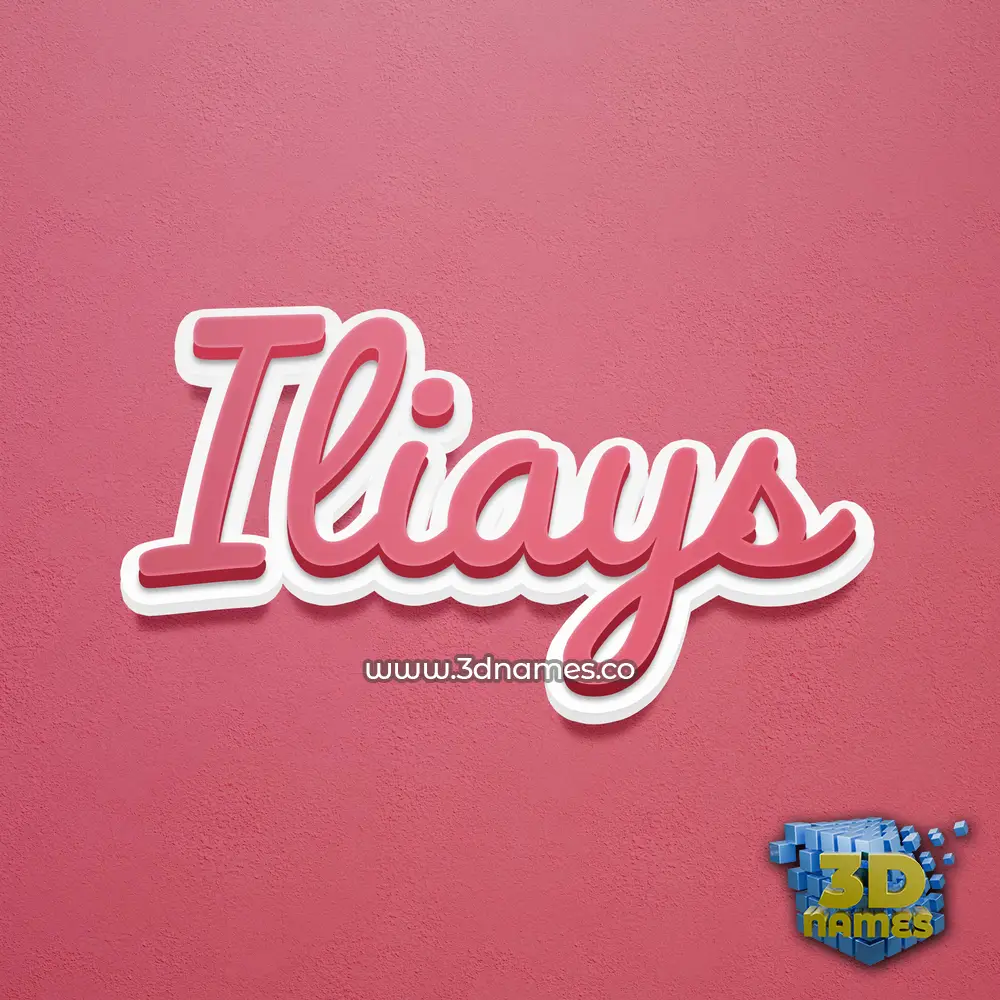 iliays in Red Scribble style - 3D name wallpaper iliays in Red Scribble style - 3D name wallpaper