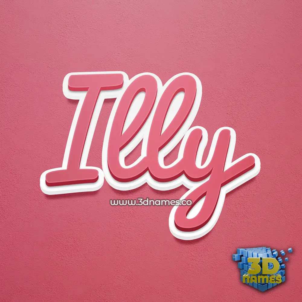 illy in Red Scribble style - 3D name wallpaper illy in Red Scribble style - 3D name wallpaper