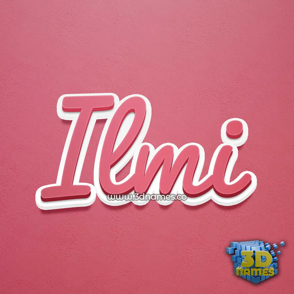 ilmi in Red Scribble style - 3D name wallpaper ilmi in Red Scribble style - 3D name wallpaper